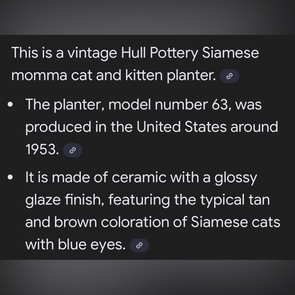 Vintage Hull Pottery Siamese Momma Cat & Kitten Planter USA - Picture 15 of 16